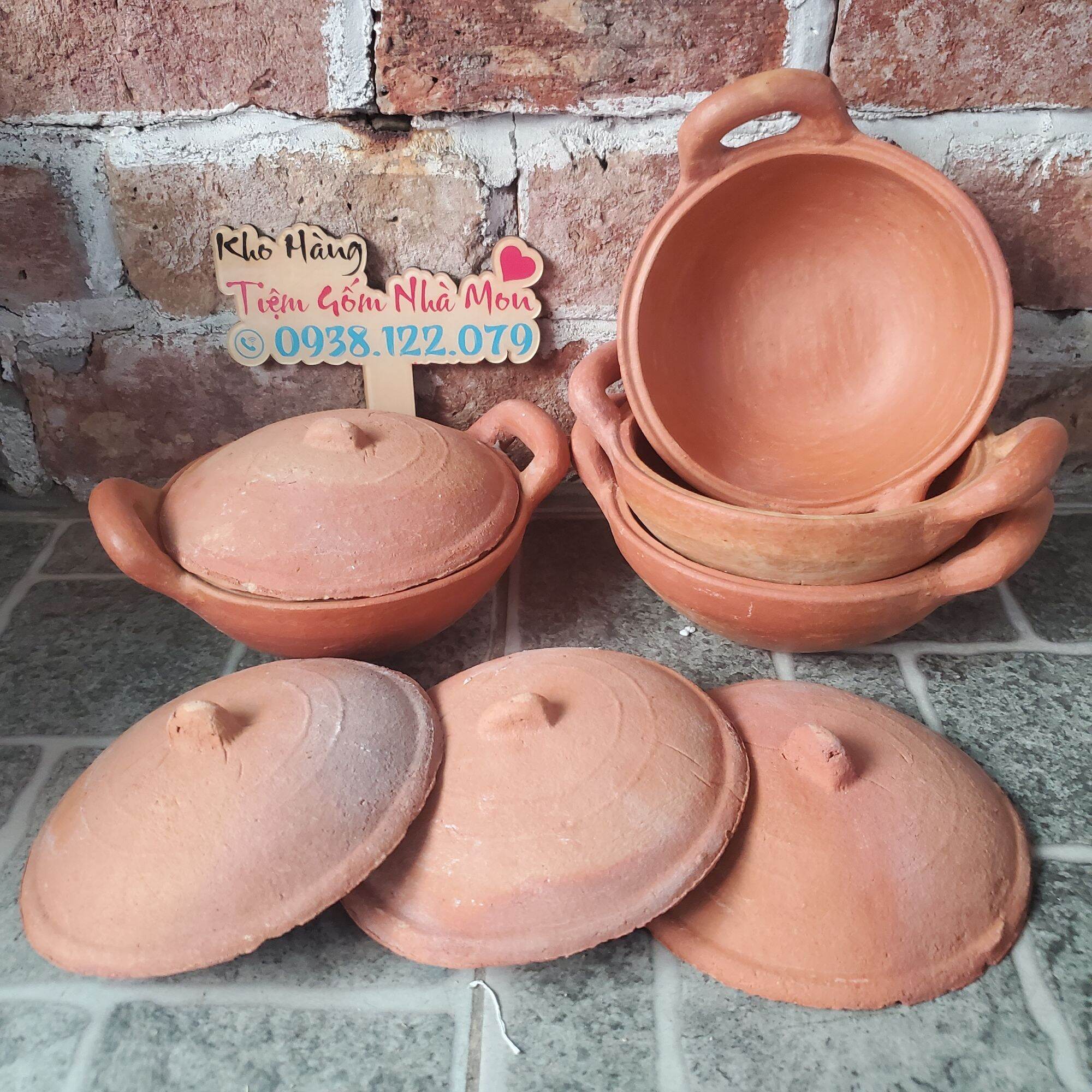 🌿💢Nồi đất Miền Tây 2 Quai dày size 17cm💥🌿 (nắp nồi không đẹp)🤑