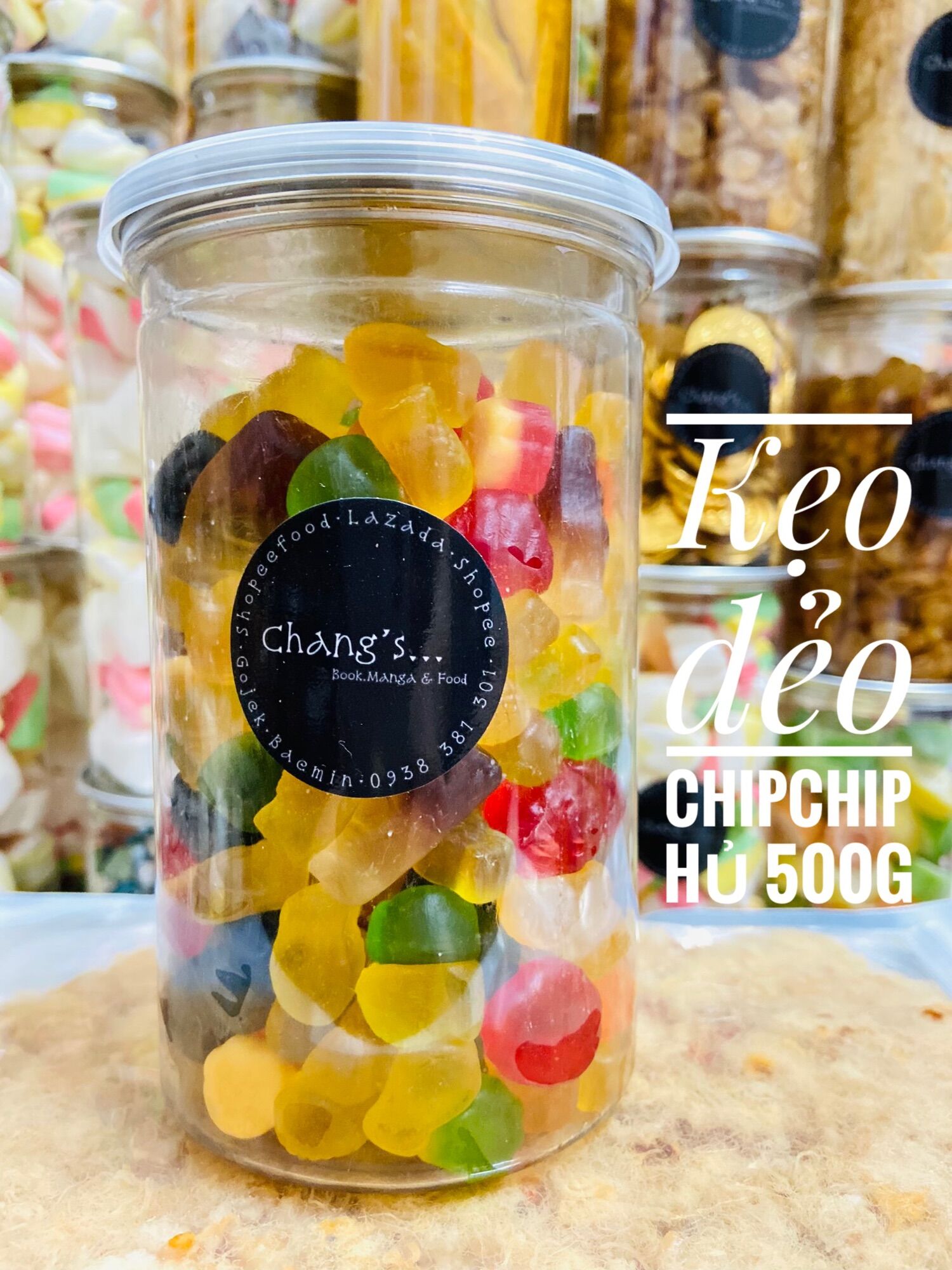 Kẹo dẻo chipchip 500g hủ pet cao cấp - chang’s food
