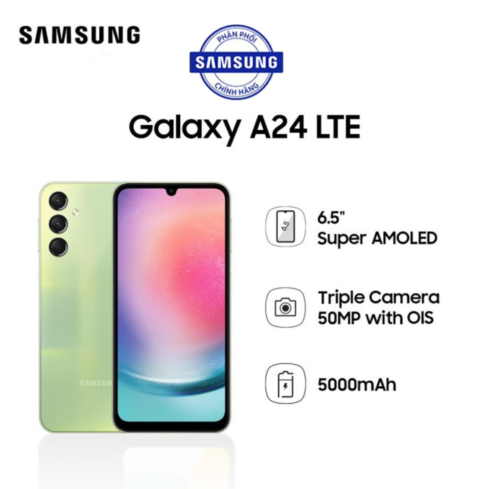 Điện thoại Samsung Galaxy A24  - Hàng chính hãng