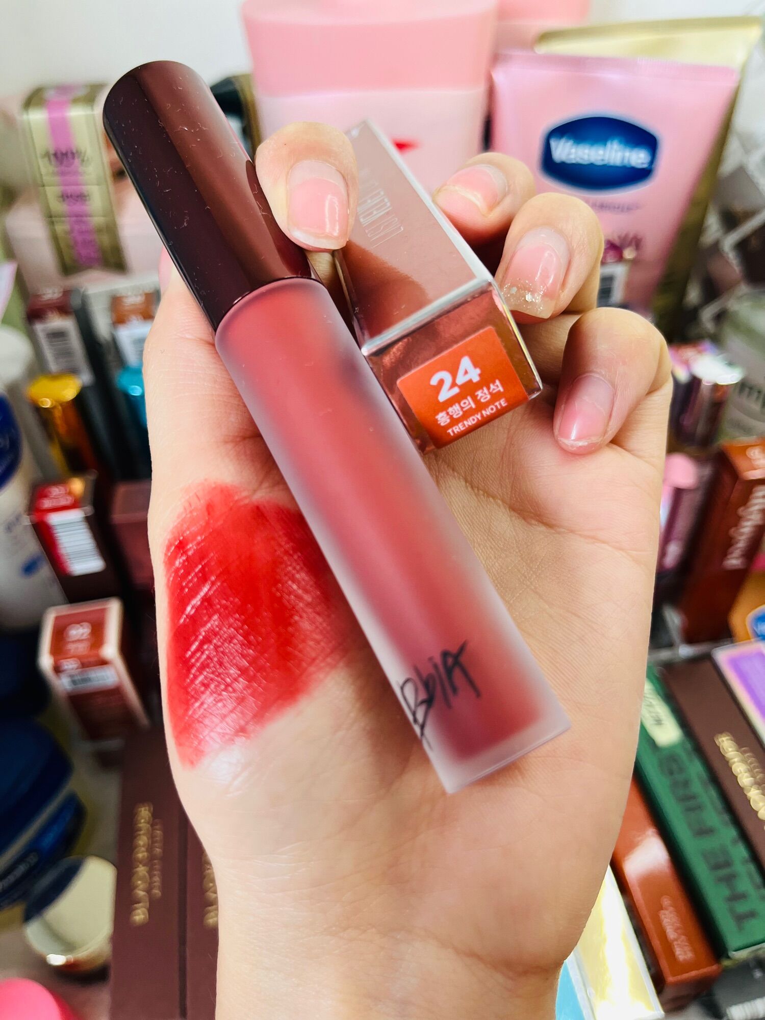 Chính Hãng Son Kem BBIA Màu 24 -Đỏ Đất