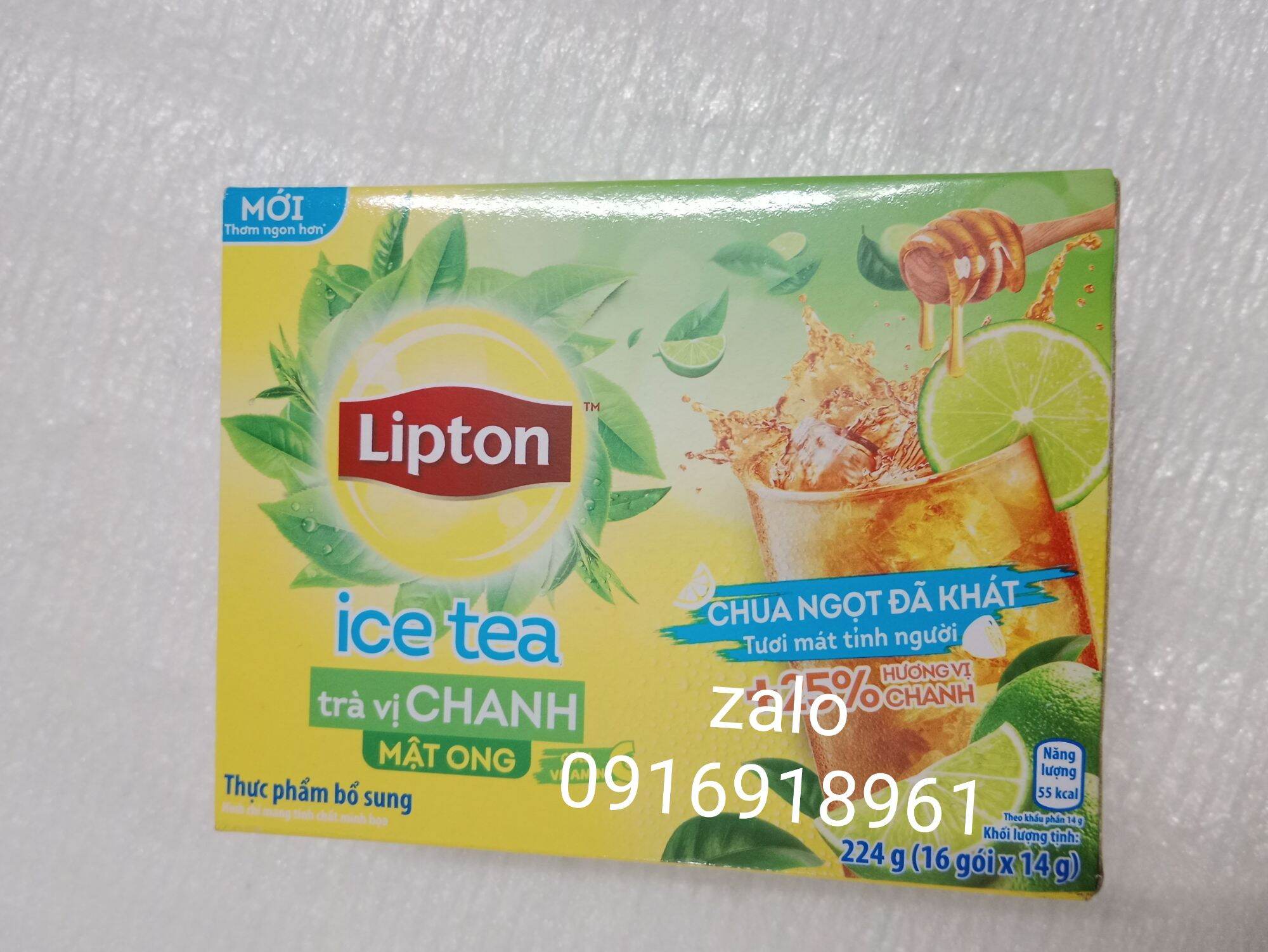 Lipton Ice tea vị chanh mật ong hộp 224g(16goi×14g)