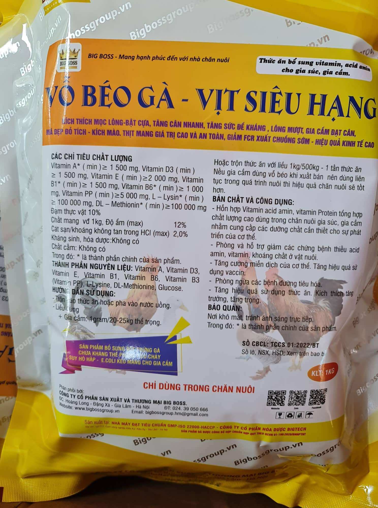 Vỗ béo gà vịt siêu hạng 1kg