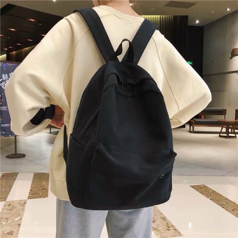 BALO VẢI BỐ TRƠN MANG ĐI HỌC, balo basic chống nước
