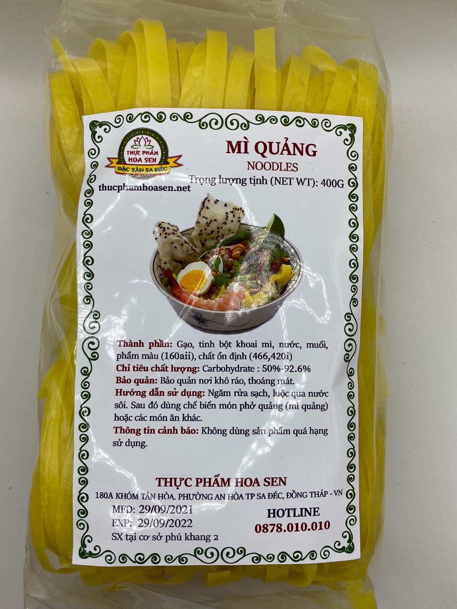 Combo 5 gói mì quảng 400g (bao bì mới)