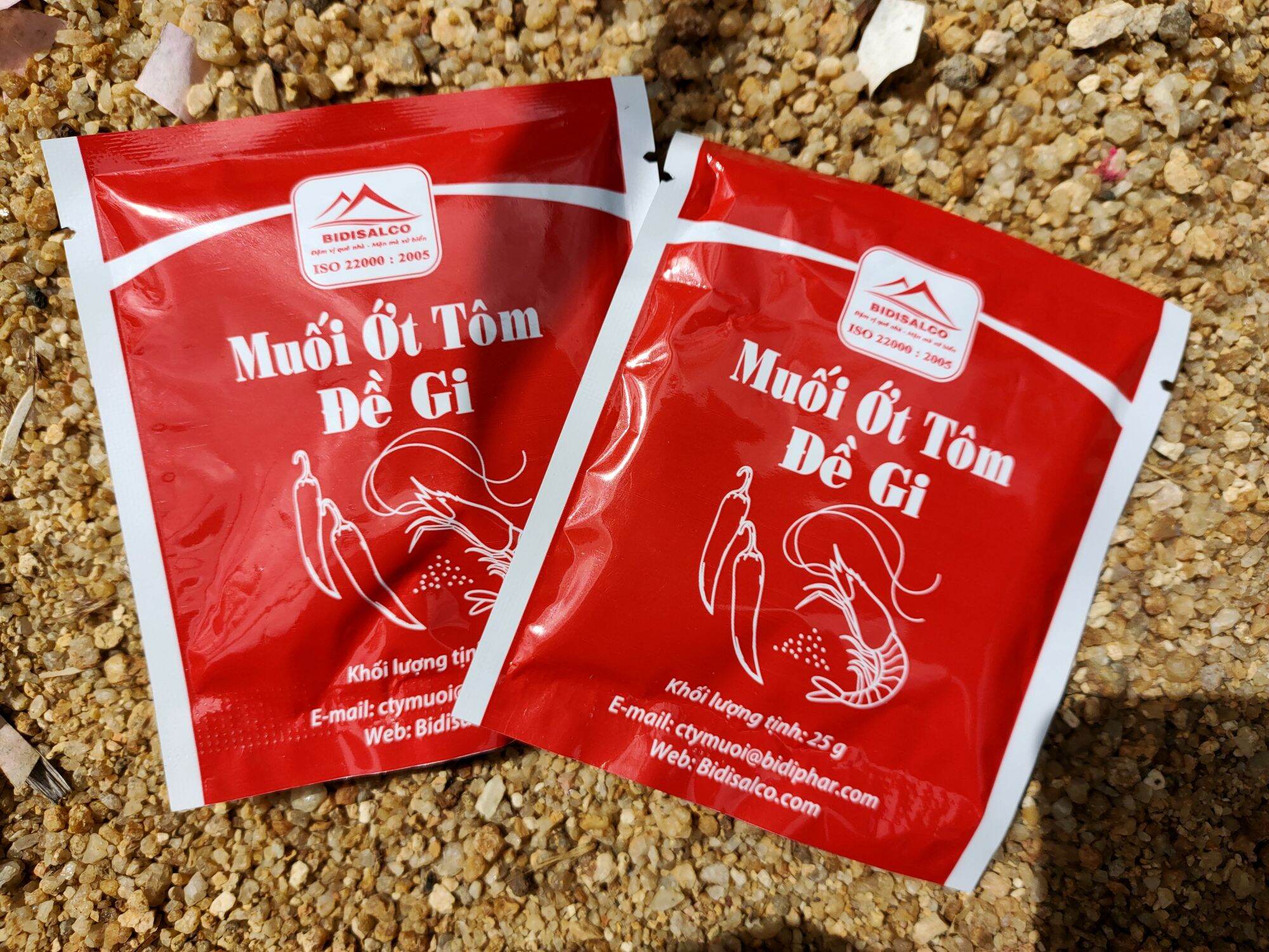 MUỐI ỚT TÔM ĐỀ GI BÌNH ĐỊNH 6K/GÓI DÙNG THỬ 25Gr