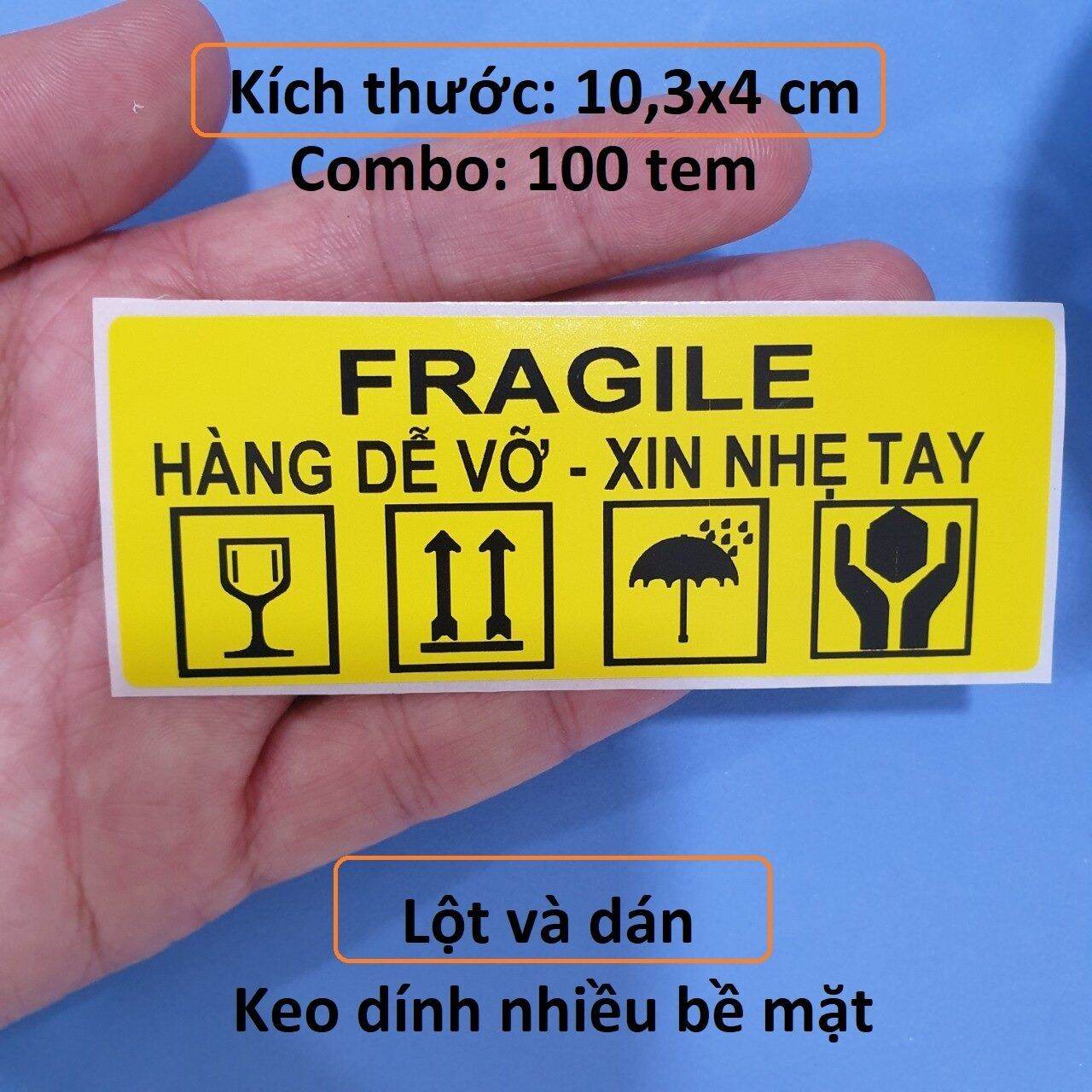 100 tem decal hàng dễ vỡ
