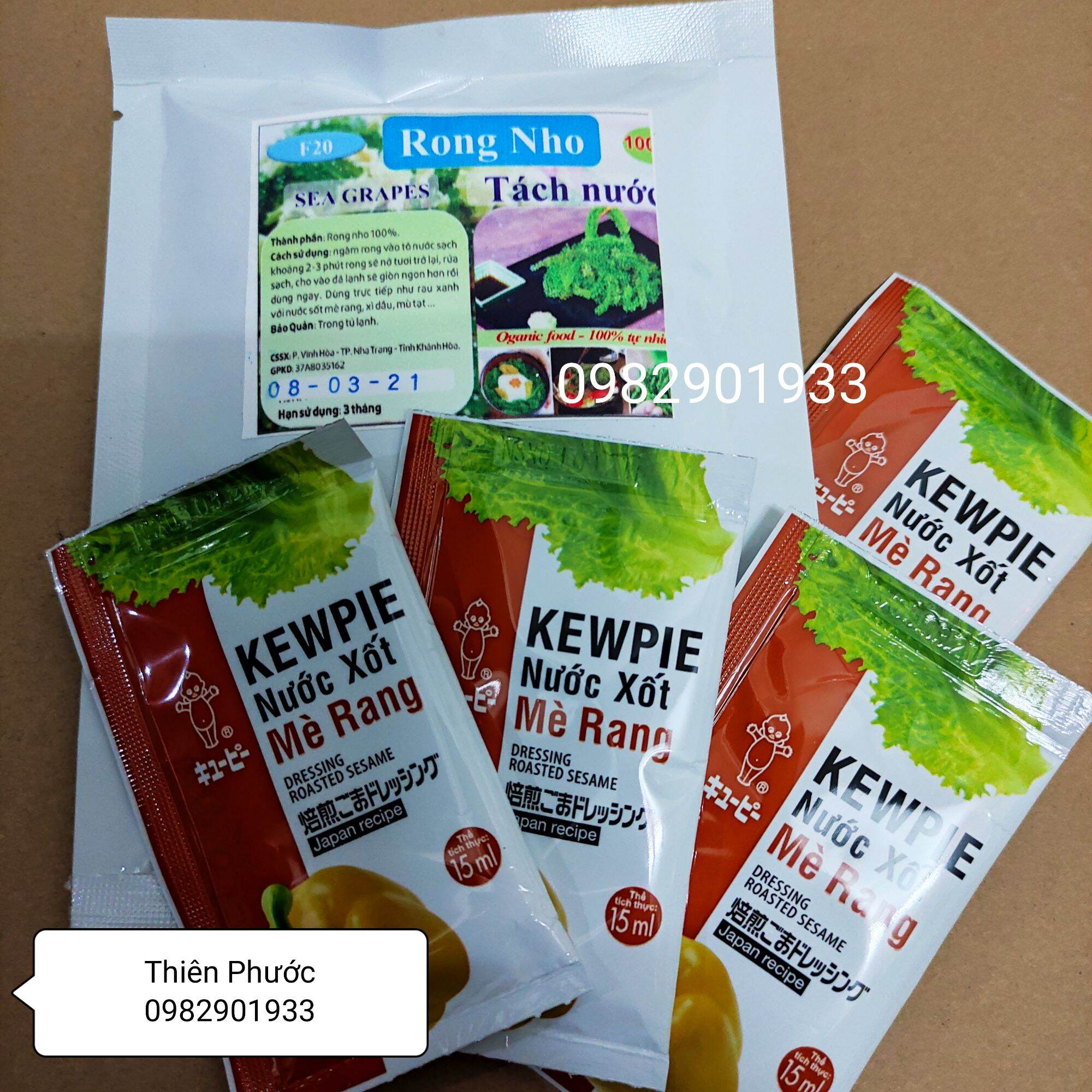 Rong nho tách nước gói 100gr tặng 1 gói sốt mè rang