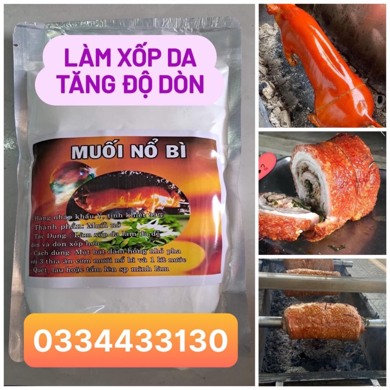 1 kí muối nổ bì heo