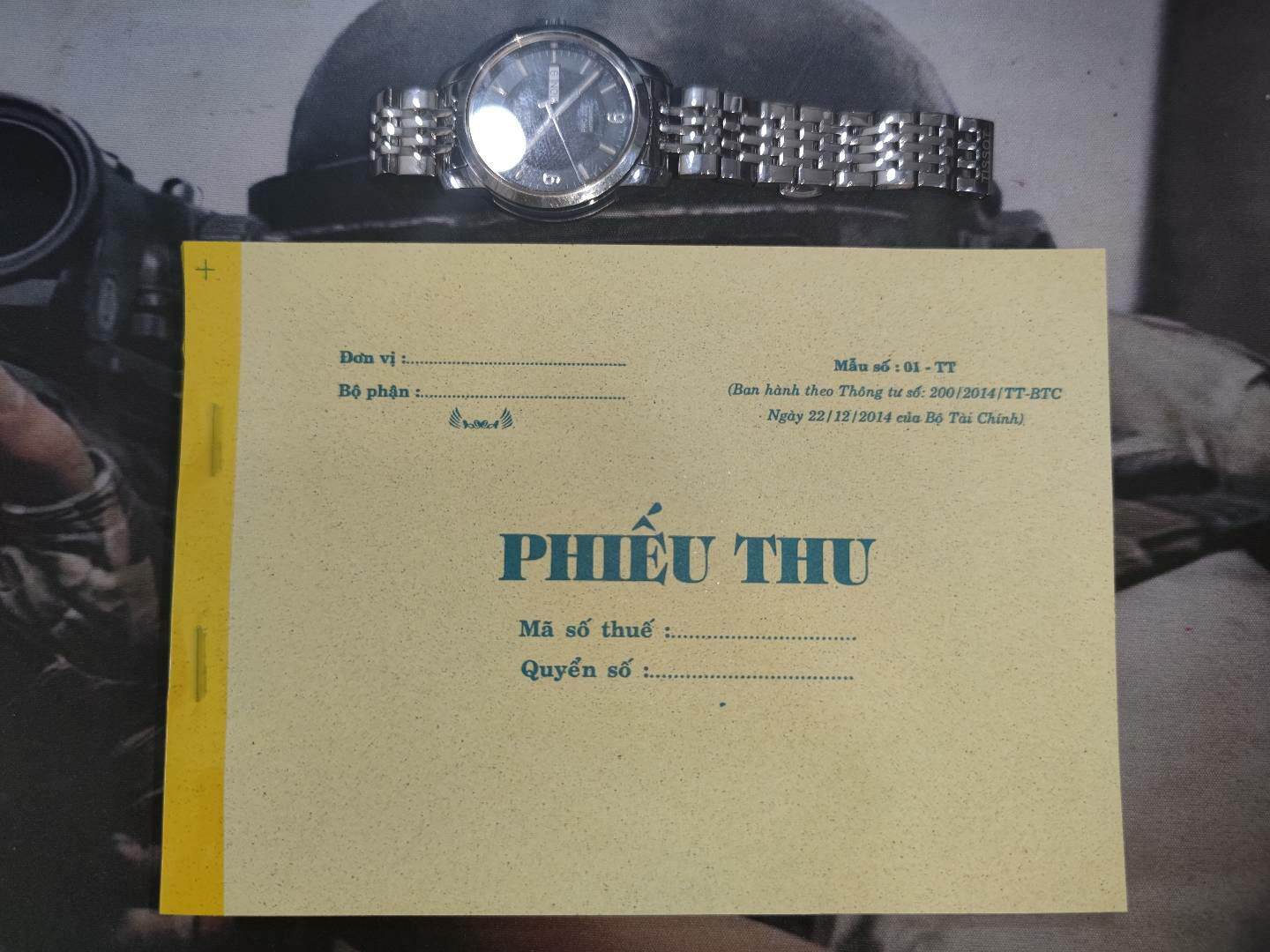 Combo 5 quyển phiếu thu : 1/2/3 liên
