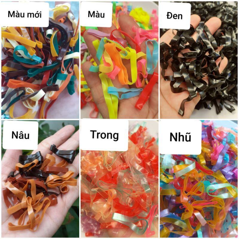 Túi zip 100g thun cột tóc bản to (nhiều màu khách chọn ạ)