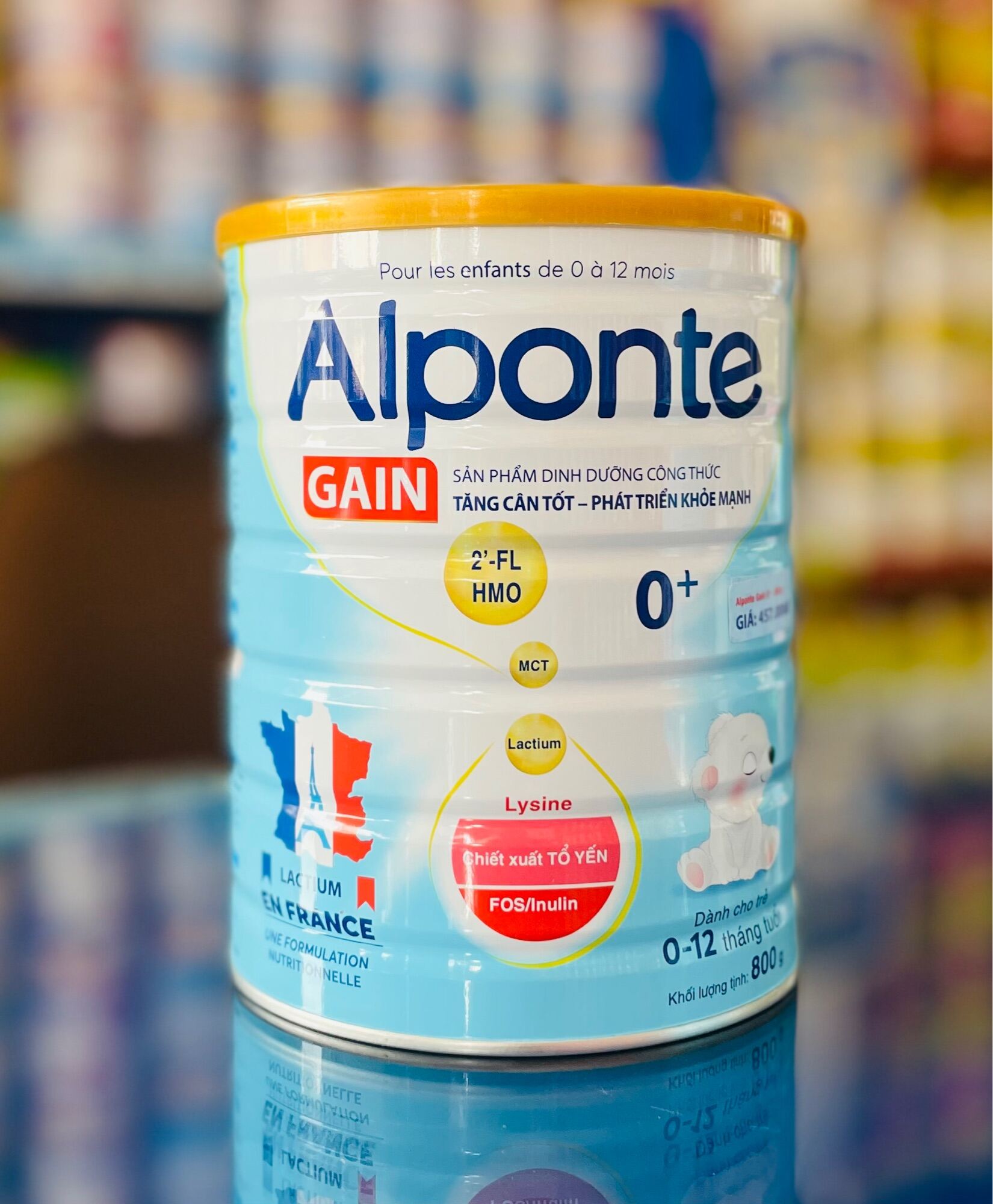 Sữa bột Alponte Gain 0+ 800g