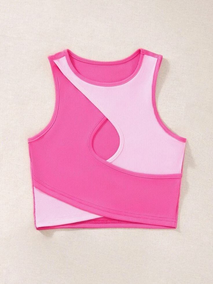 Áo croptop phối hai màu đan chéo (0504)