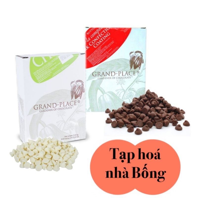 Socola chip Grand Place trắng,đen 2,5kg