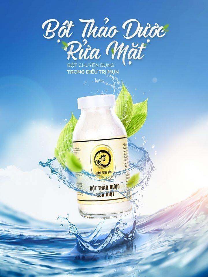 Bột rữa mặt Hoàng Thiên Sâm 100g giúp da sáng mịn ,  sạch sâu ngăn ngừa mụn - Hoàng Thiên Sâm shop