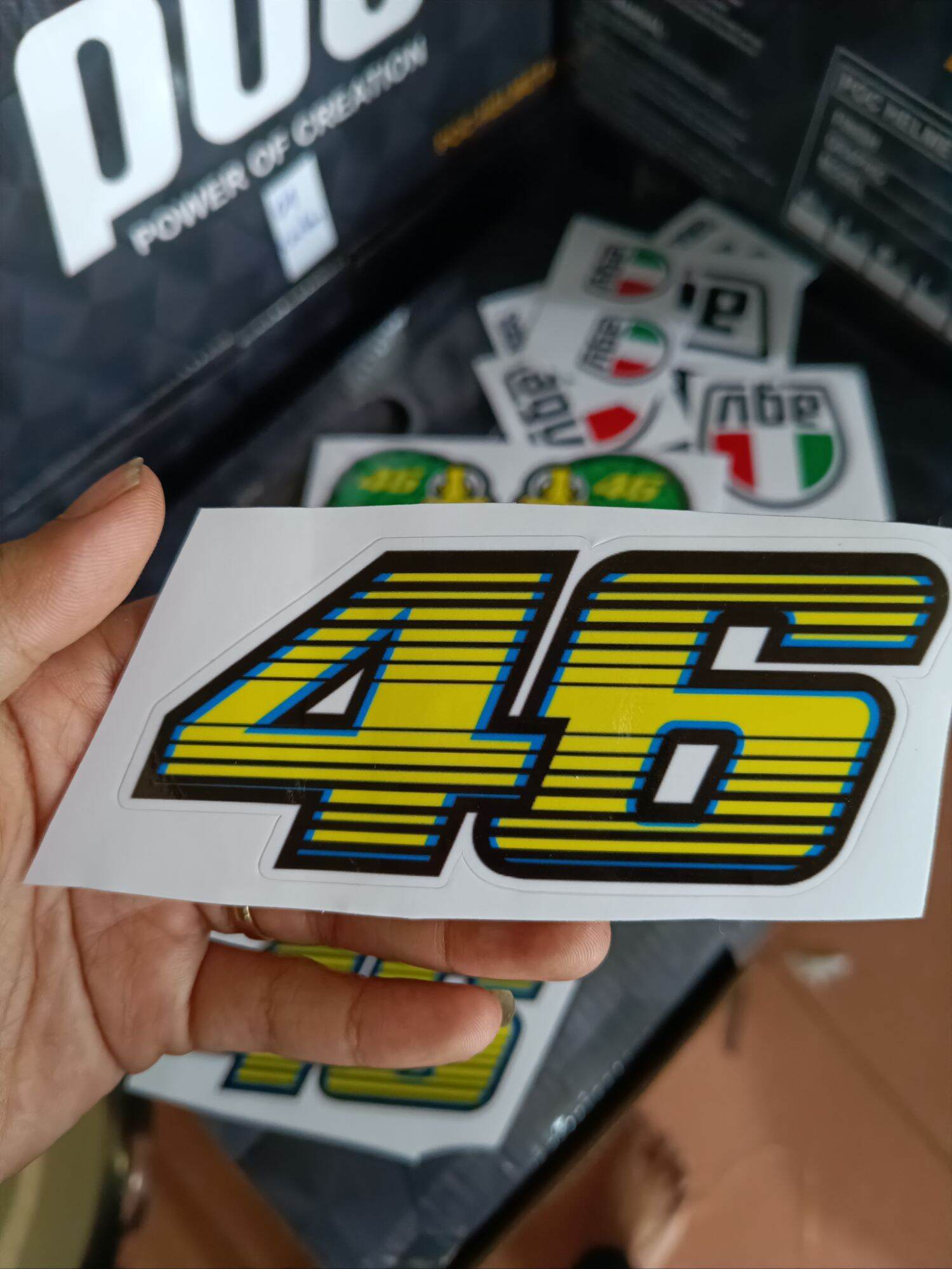 Combo 2 tem 46 Dán Nón Dán Xe Giá Rẻ