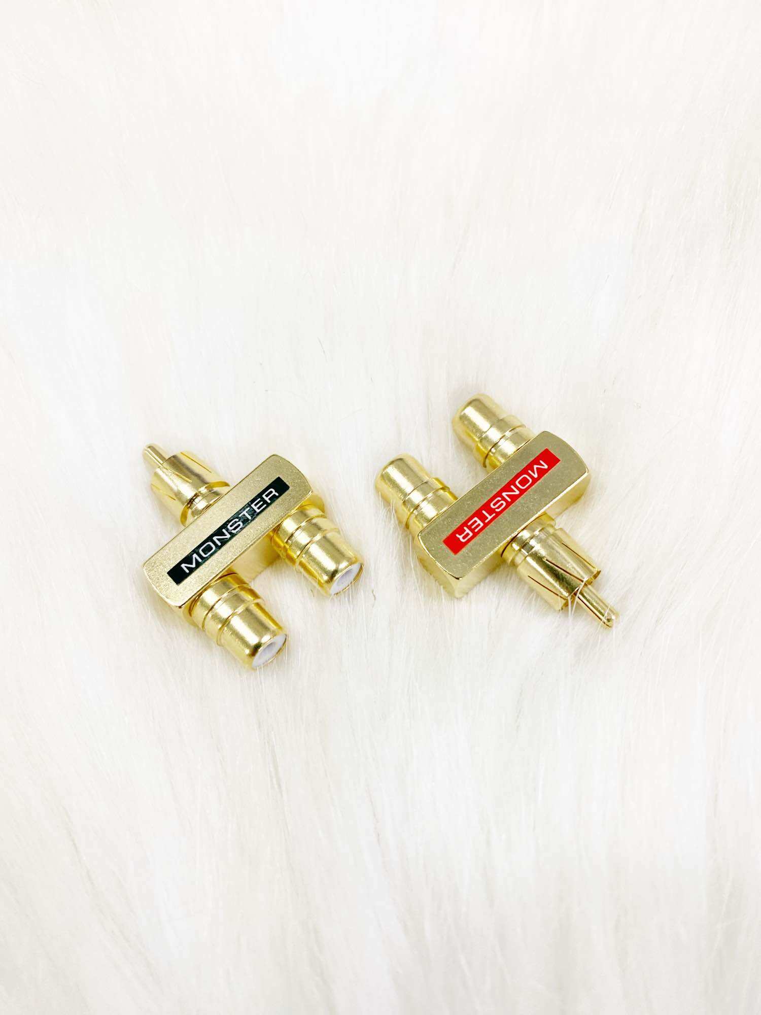 (VIDEO) 1 cặp đầu chia jack AV/RCA/hoa sen 1 ra 2 Monster (1 cặp)