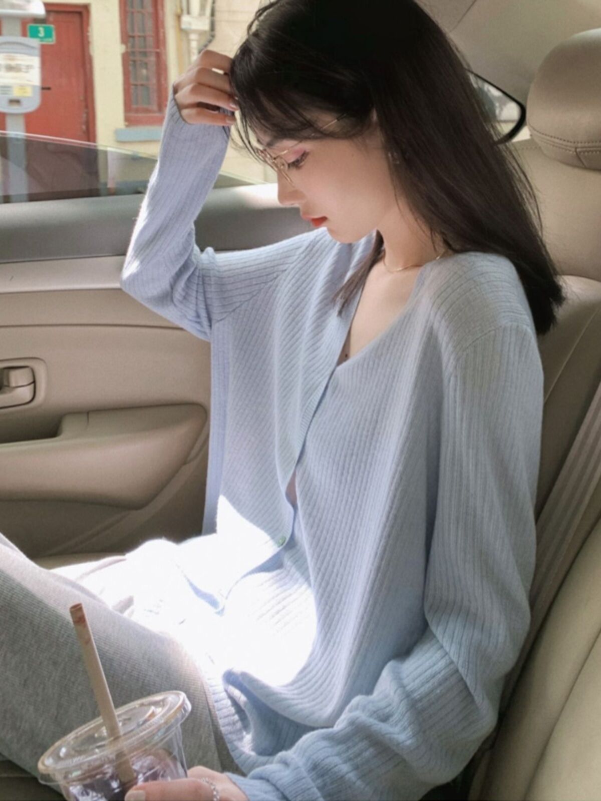 Áo Len Cardigan Dệt Kim Mỏng Dài Tay Mùa Hè Cho Nữ Áo Khoác Ngoài Chống Nắng Thiết Kế Ice Silk Áo Khoác Ngoài Phong Cách Hàn Quốc