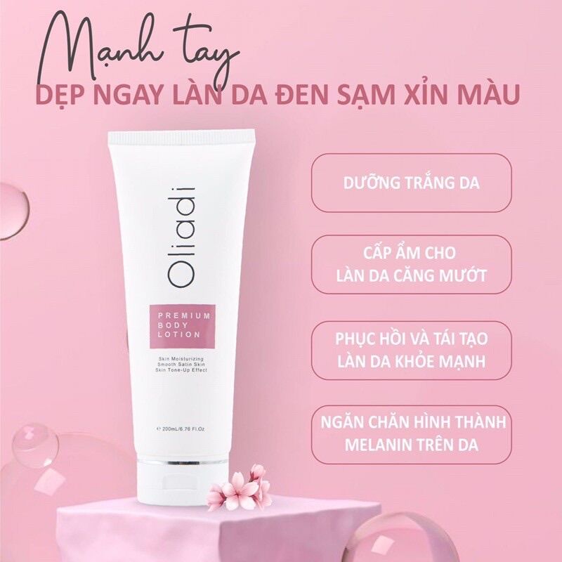 2 tuýp Oliadi nano phân tử 5 gói tắm trắng