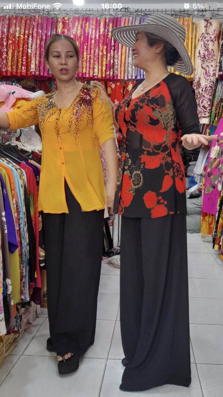 QUẦN DÀI ĐEN MẶC ÁO BÀ BA VON (size 40-68kg)