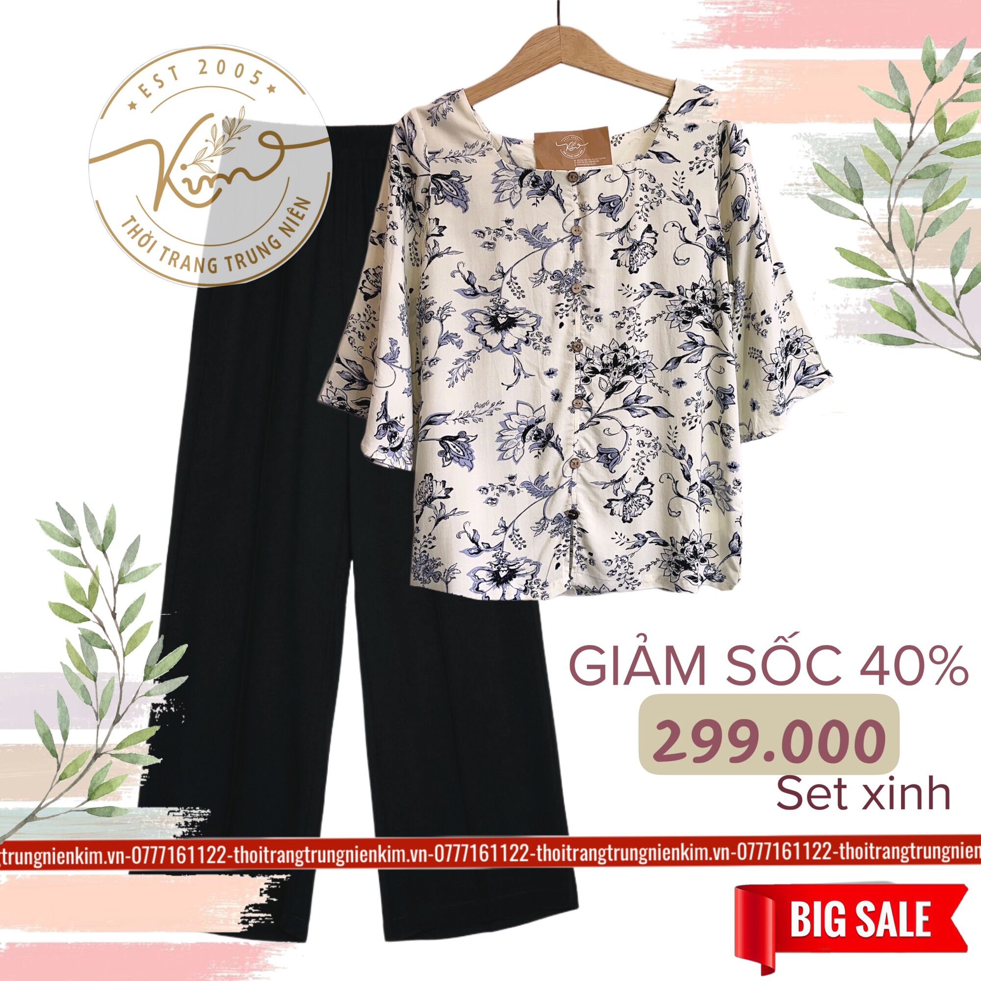 Set áo xinh cổ thuyền