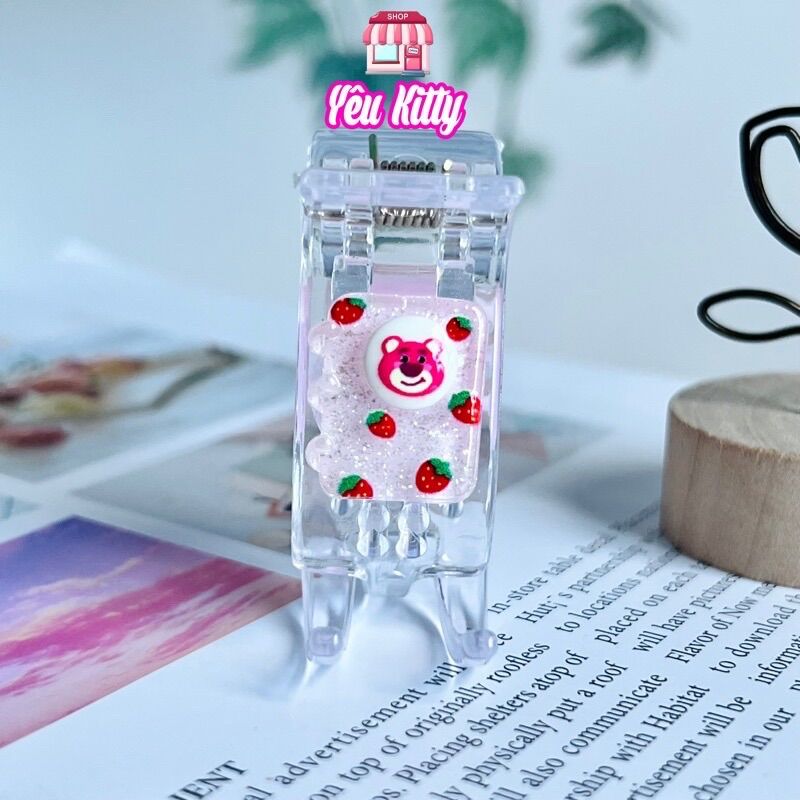KẸP TÓC CÀNG CUA 3 RĂNG GẤU DÂU LOTSO