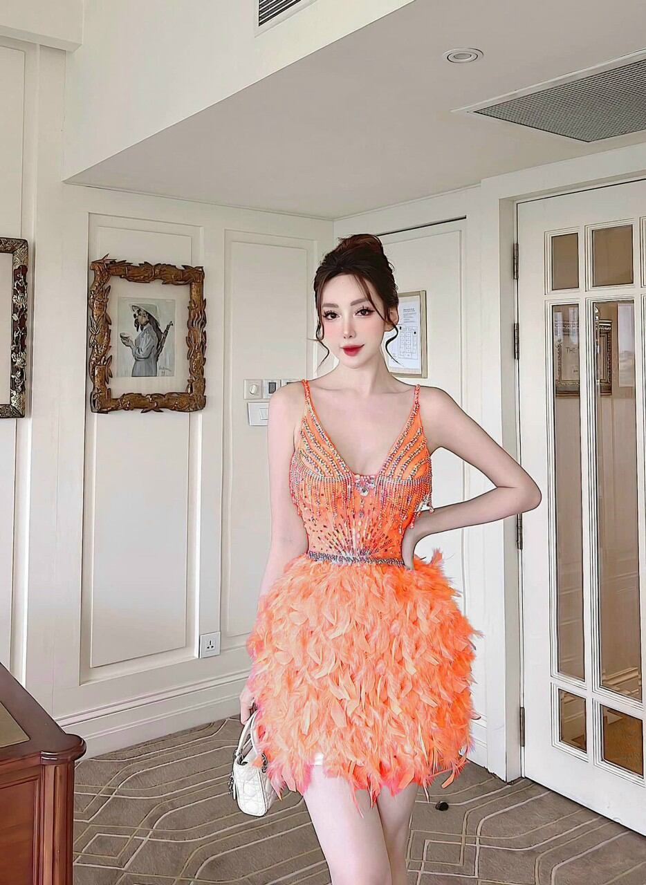ĐẦM BODY PHỐI ĐÁ TUA RUA