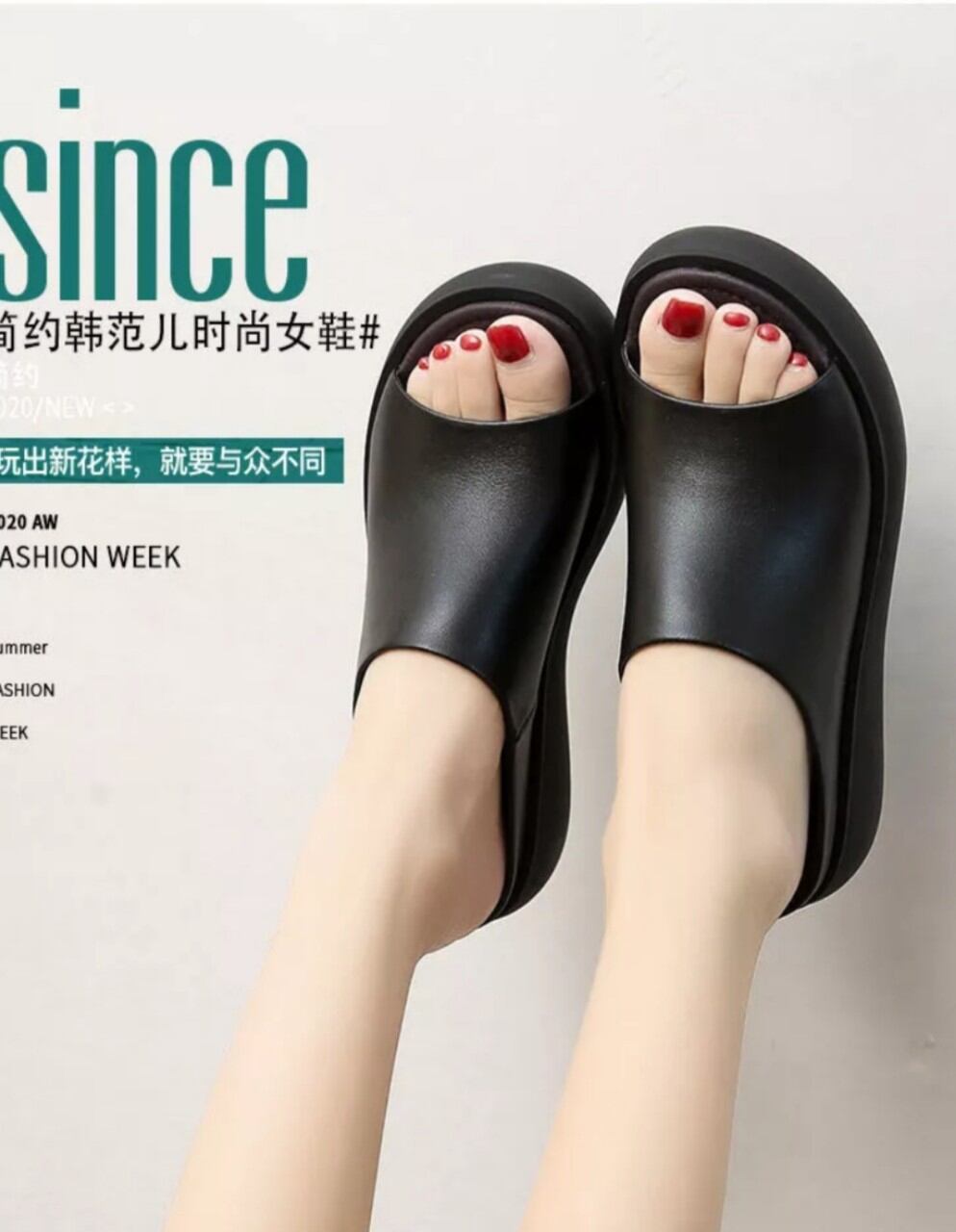 Dép đế xuồng quai da kiểu mới