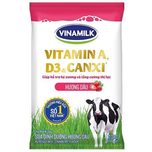 sữa bịch vinamilK đủ vị 220ml