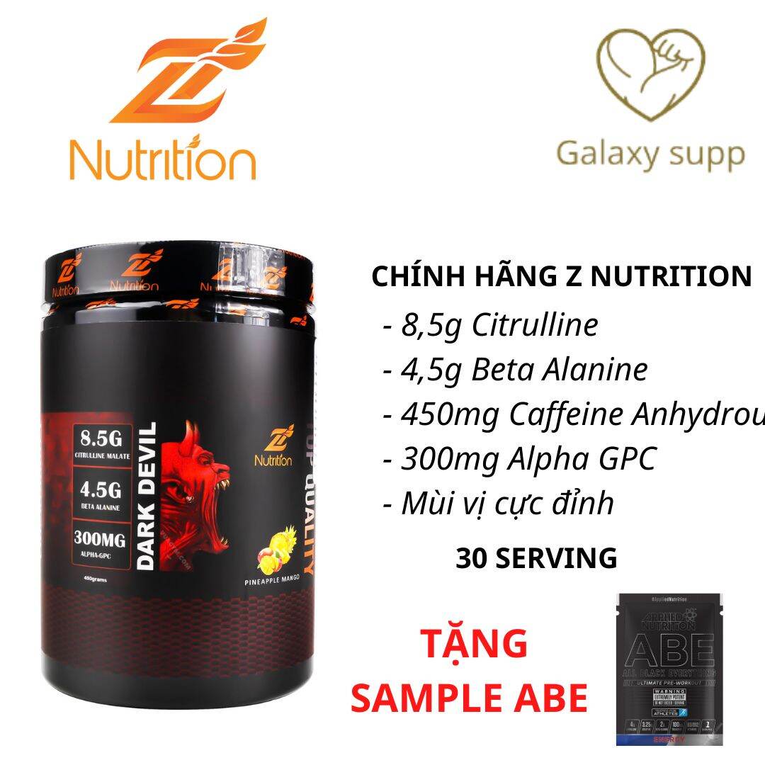 Z NUTRITION DARK DEVIL PREWORKOUT TĂNG SỨC MẠNH ĐỈNH CAO 30 SERVING