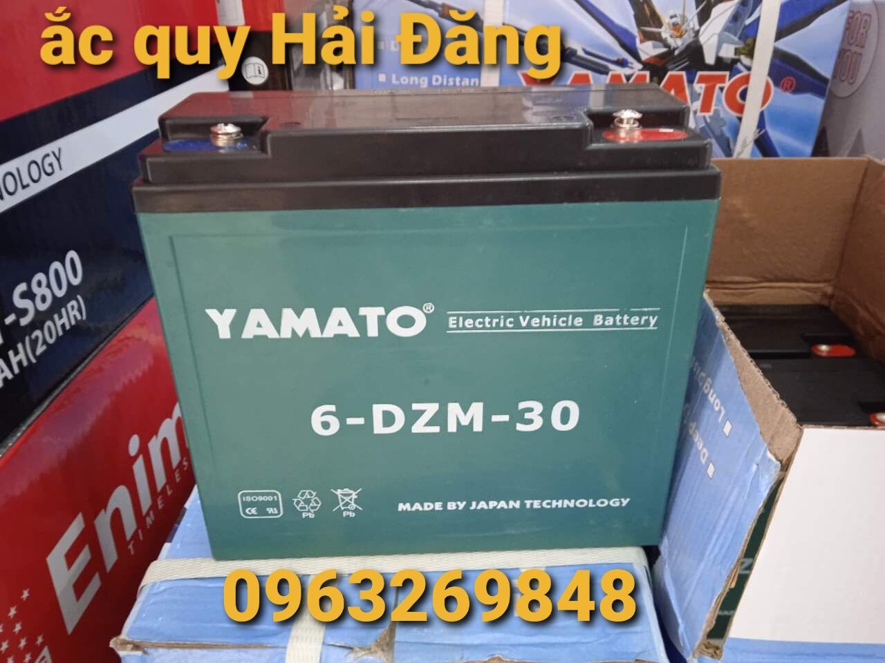 Ắc quy xe điện,xe máy điện Yamato 12v 30ah tại Đà Nẵng