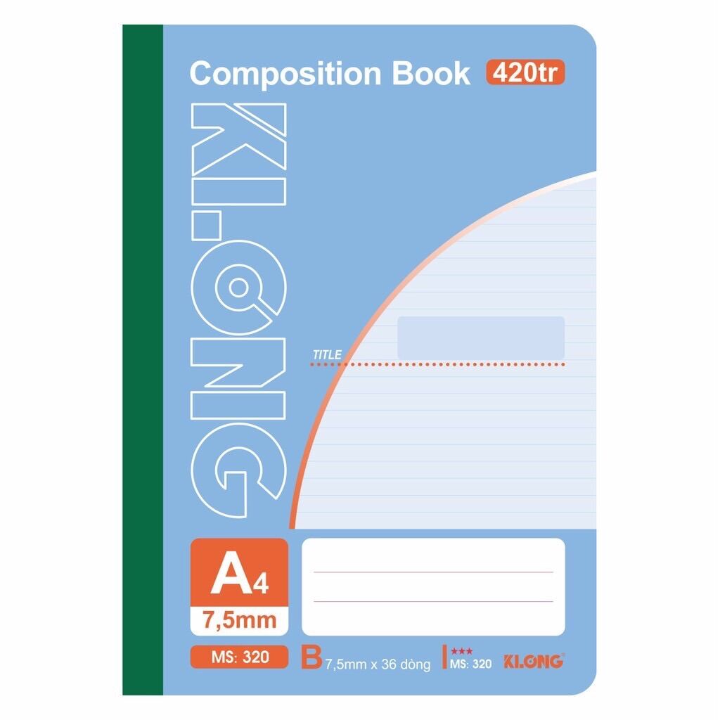 Sổ may dán gáy Klong A4 - 420 trang; Ms 320