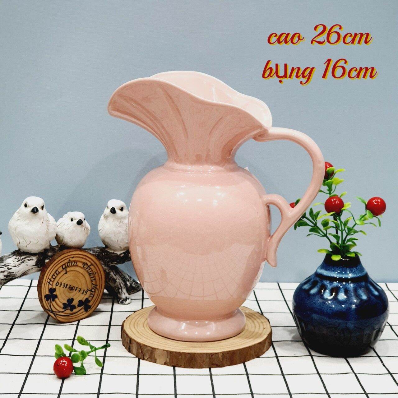 Bình sữa cắm hoa gốm sứ Bát Tràng nhiều dáng