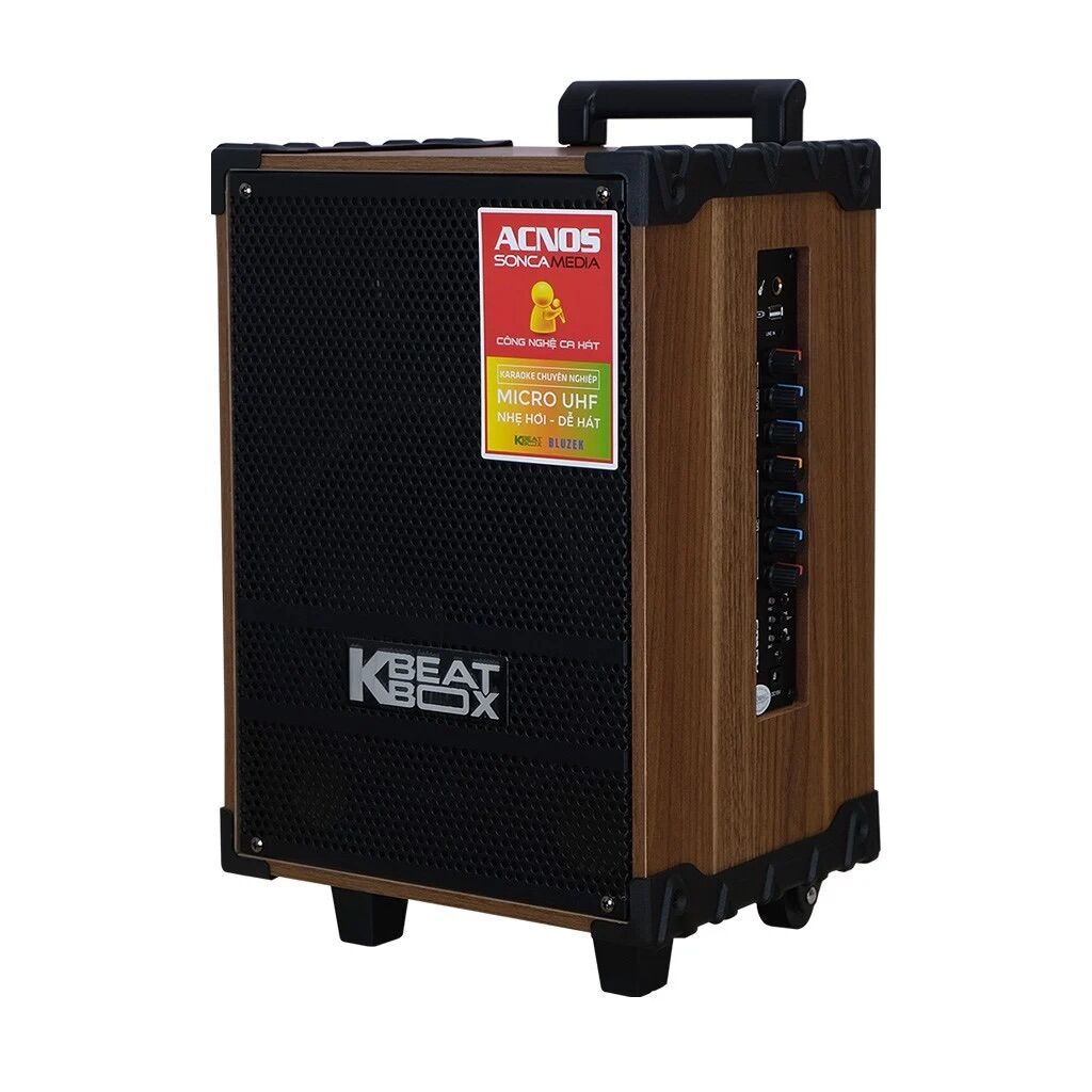 Loa karaoke mini di động acnos kbeatbox cs140/cs141(loa 2 đường tiếng, 1 bass 20cm, 1 treble, kèm 2 micro karaoke uhf