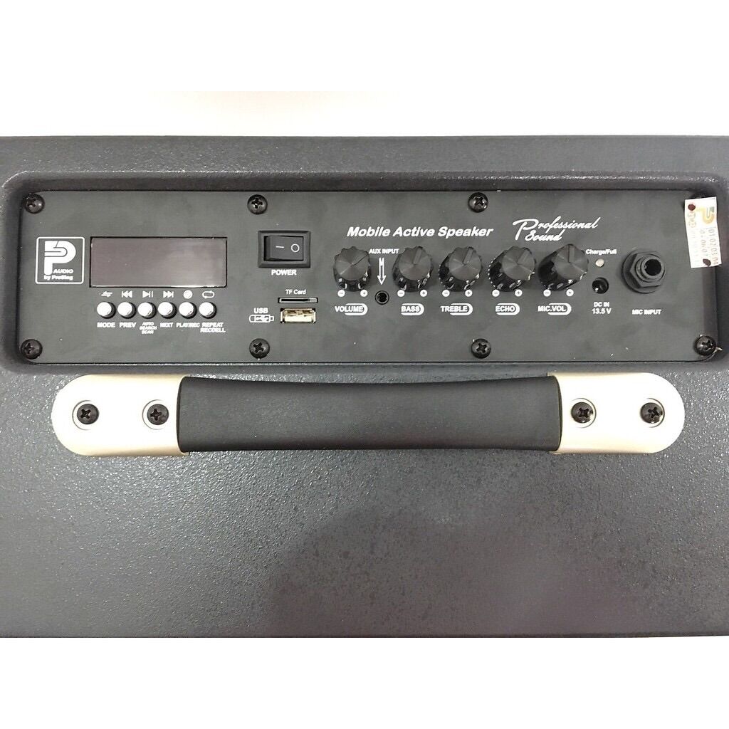 Loa karaoke xách tay Prosing W8 Silver-E (Bass 20cm, 100W, Kèm micro, Pin 3-6h)