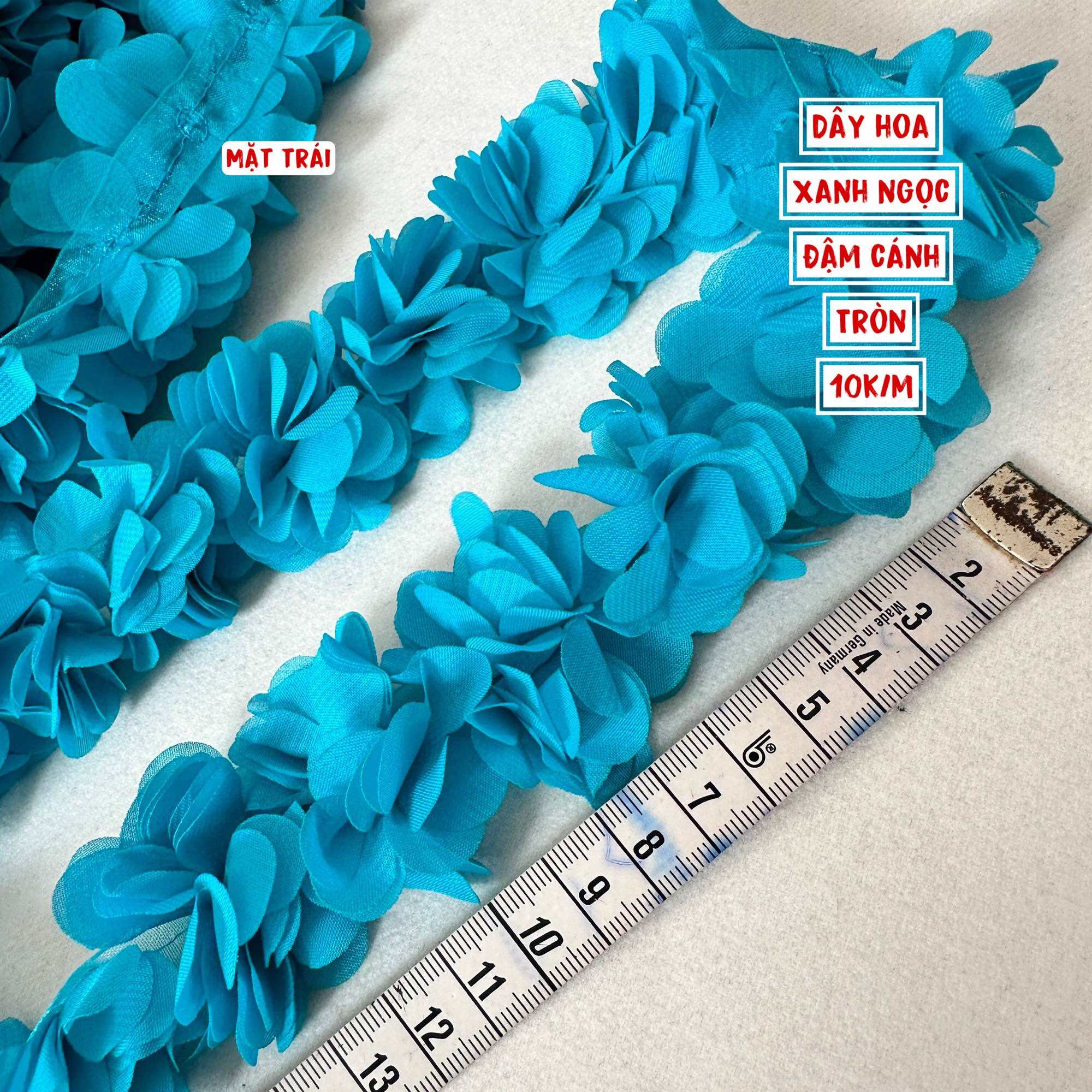 Vải Dây Hoa Trang trí màu đen- sợi dây dài liền 5m.trang trí cổ- viền áo- bèo