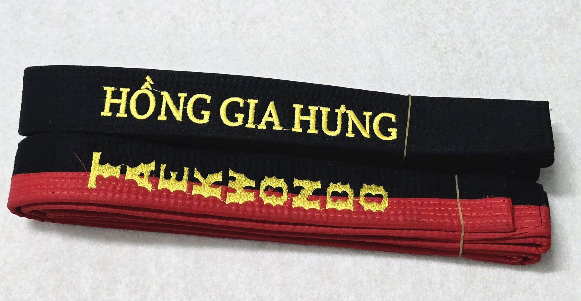 Đai đen/đỏ đen TAEKWONDO loại tốt