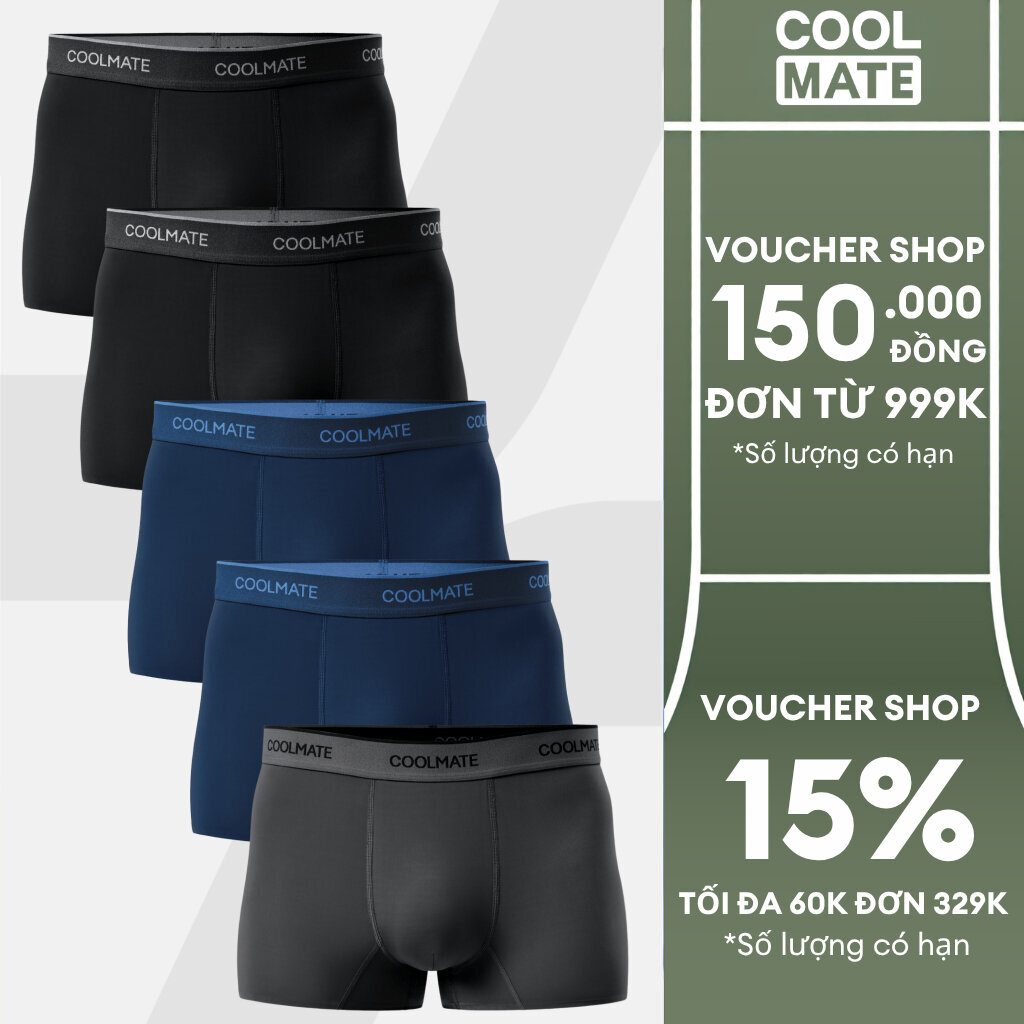 [MUA 5 TẶNG 1]Combo 5 Quần Lót Nam Trunk Ice Cooling II mát lạnh, thoáng mát - Coolmate