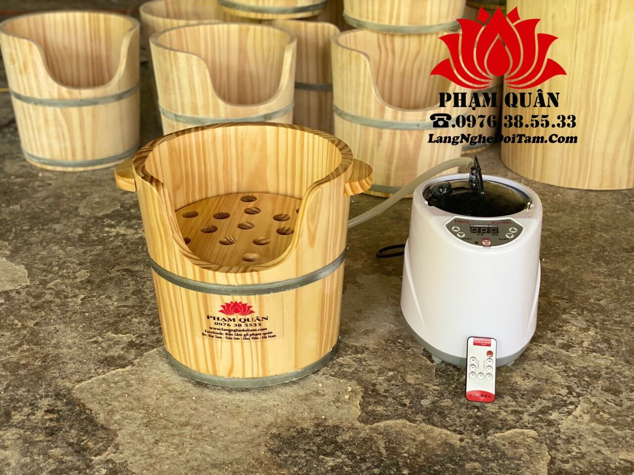 Thùng Gỗ Xông Đầu,Gội Đầu Dưỡng Sinh