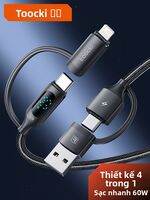 Toocki | Dây Cáp Sạc Nhanh 4-trong-1 và Dây Cáp Đa Đầu 2-trong-1 cho Ô Tô dành cho Điện Thoại Apple, Vivo, Huawei, Android