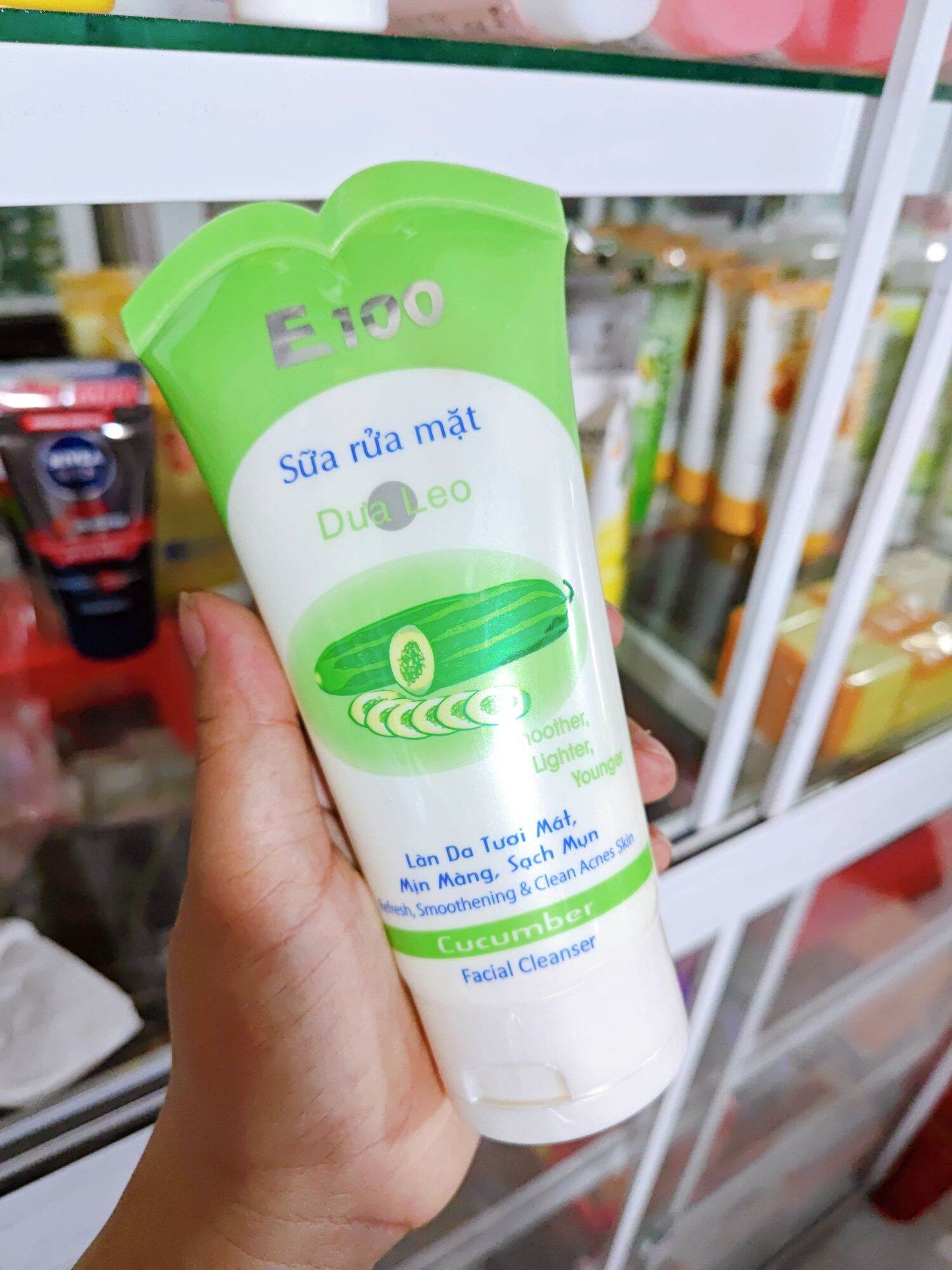 CHÍNH HÃNG - Sữa Rửa Mặt Nha Đam E100 Ngừa Mụn Sáng Da 100G