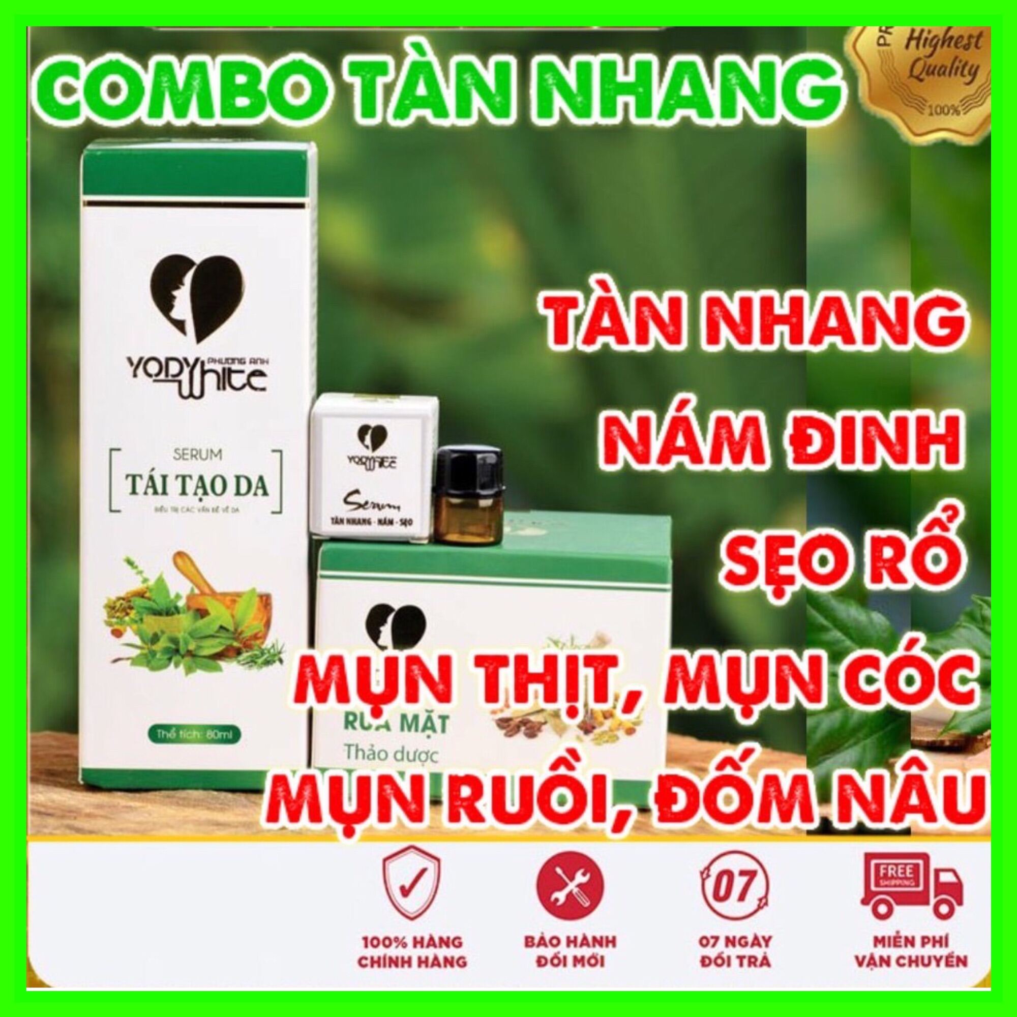 Combo Tàn Nhang Nám Rỗ Phương Anh[Chính Hãng Giá Sỉ]