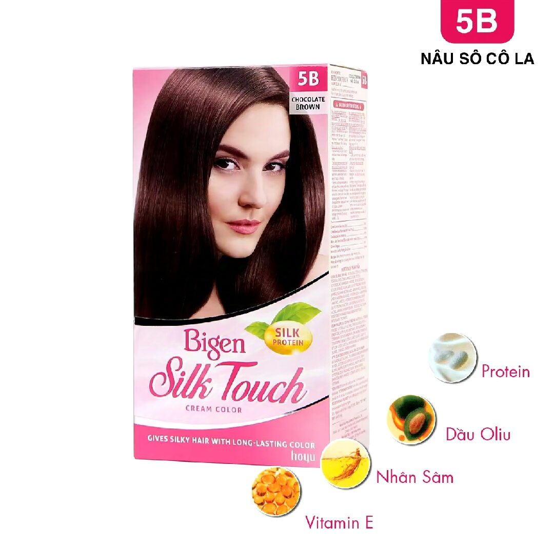 kem nhuộm tóc phủ bạc begin silk touch( nâu sô-cô-la