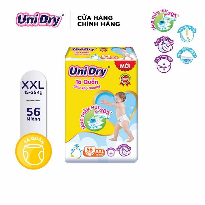 (Mẫu mới) Tã bỉm quần Unidry M74/L68/XL62/XXL56