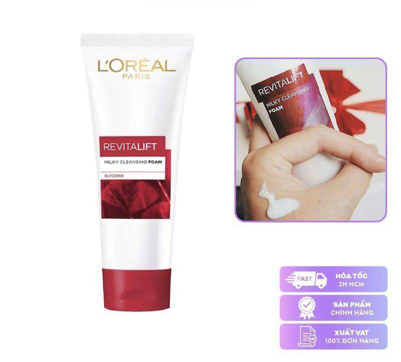 Sữa rửa mặt sáng da L'Oreal Paris Aura Perfect Milk foam / 100ml