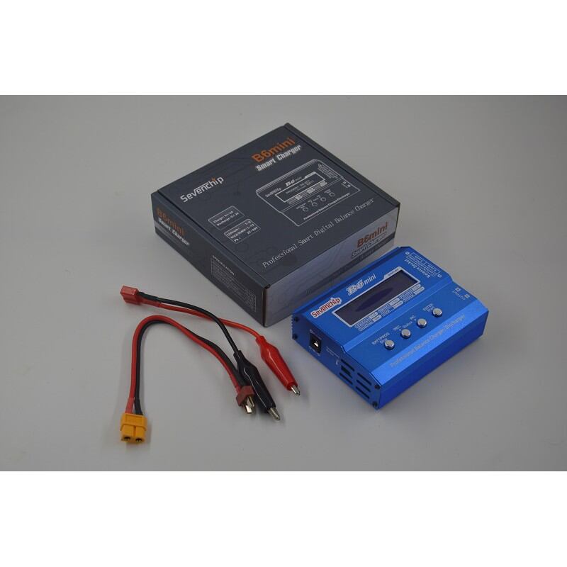 Sạc b6 mini sevenchip chuyên cho đồ chơi điều khiển Rc , sạc acquy , sạc cân bằng pin imax skyRc , báo pin