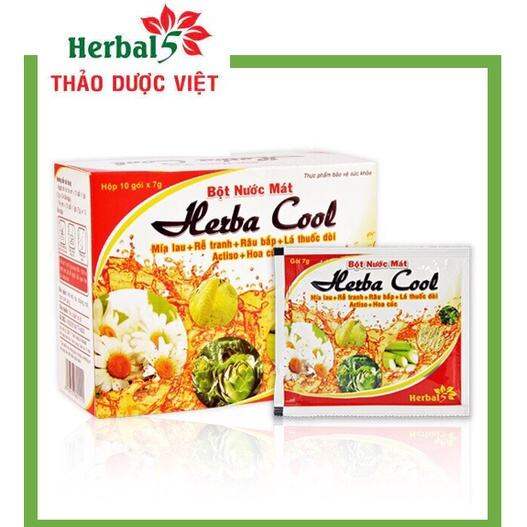 Bột nước mát Herba cool  (HERBA COOL)  hộp 10 gói 7 g