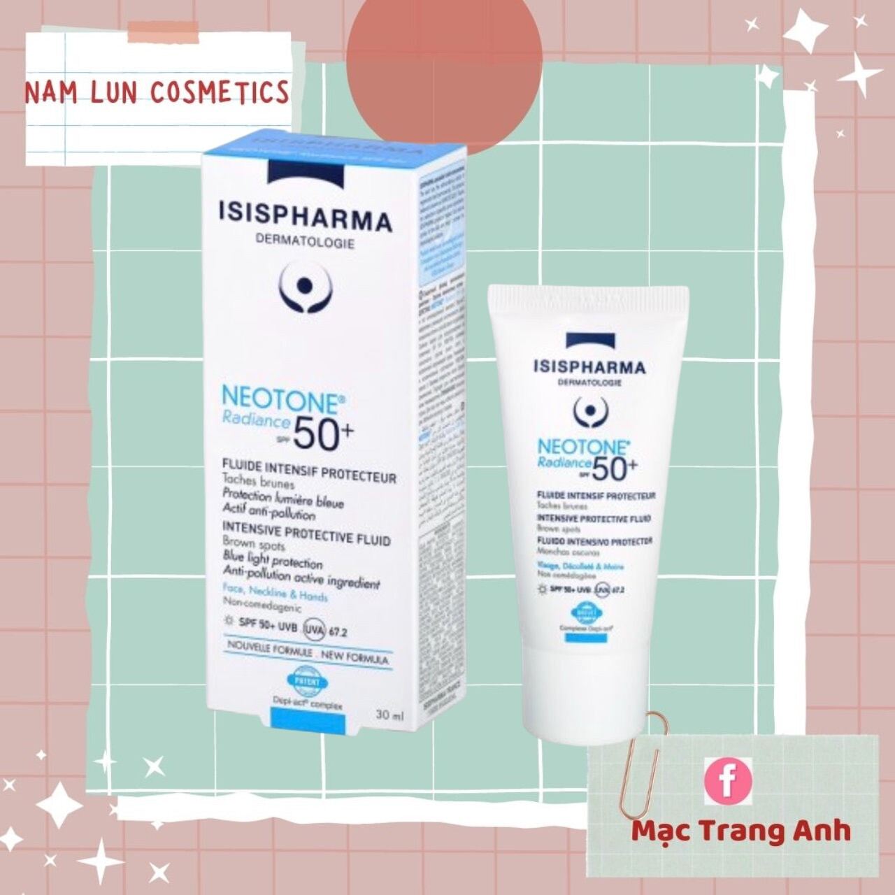 Kem chống nắng Isipharma Neotone Radiance sff 50+