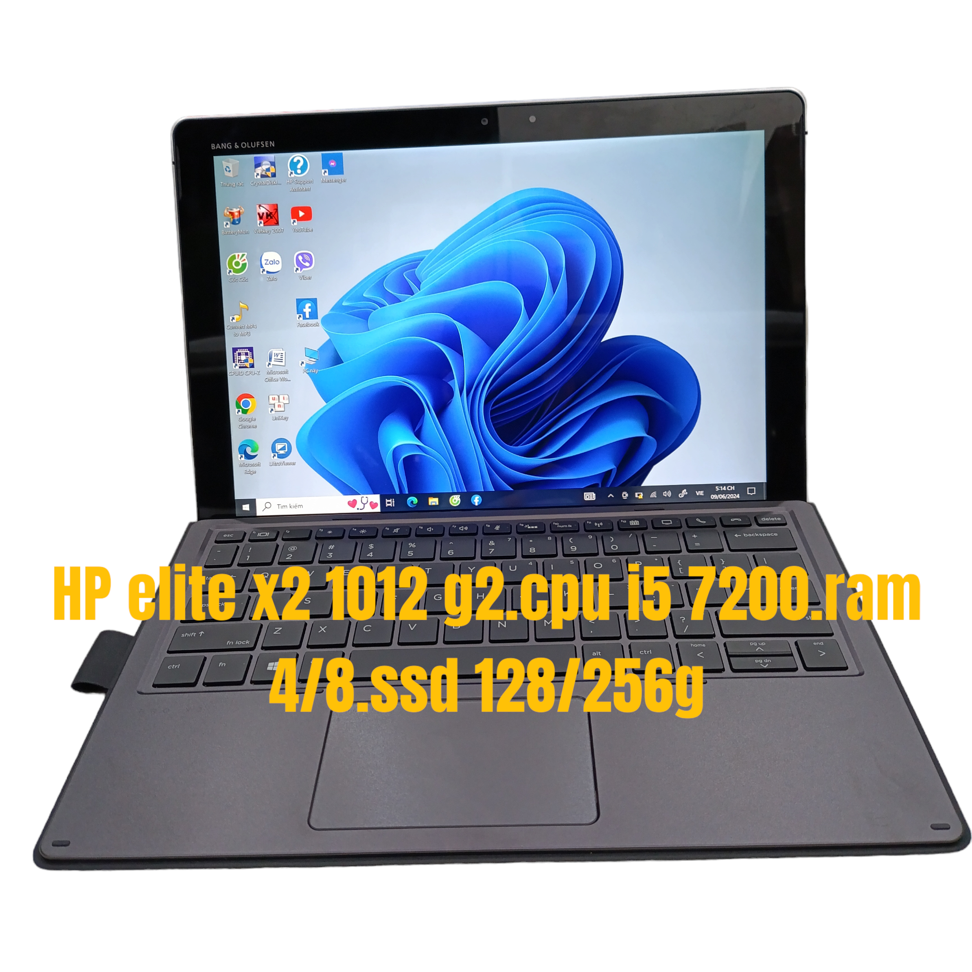 sale Máy tinh bảng hp elite x2 1012 g2. i5/7200.ram 4g.ssd 128g kèm sạc tybe c.