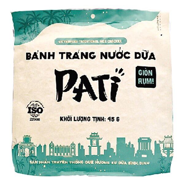 Bánh Tráng Nướng Pati Vị Dừa Vị Gạo Mè 45G