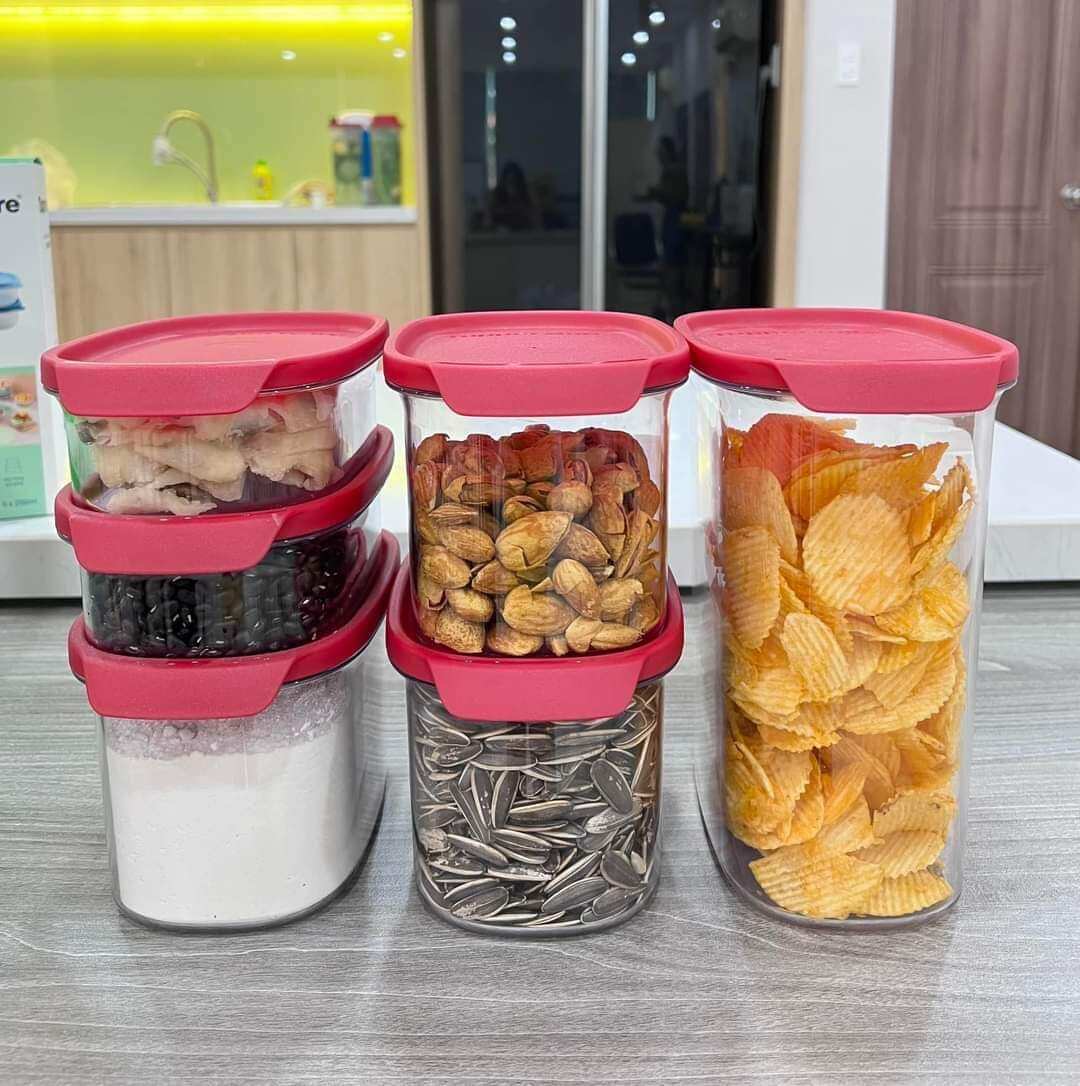 Bộ hộp bảo quản thực phẩm Tupperware Ultra Clear - Bảo hành trọn đời - Nhựa nguyên sinh, an toàn cho sức khỏe
